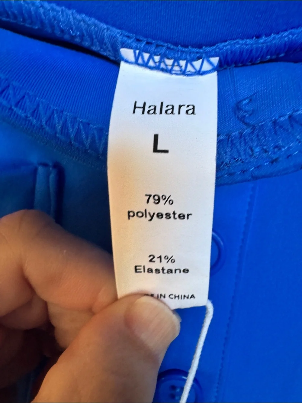 Halara DayStretch High Waisted Wide Leg Pants Mens Womens L Workleisure blue NWT